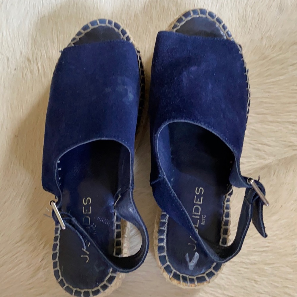 J/Slides open toe sling backs